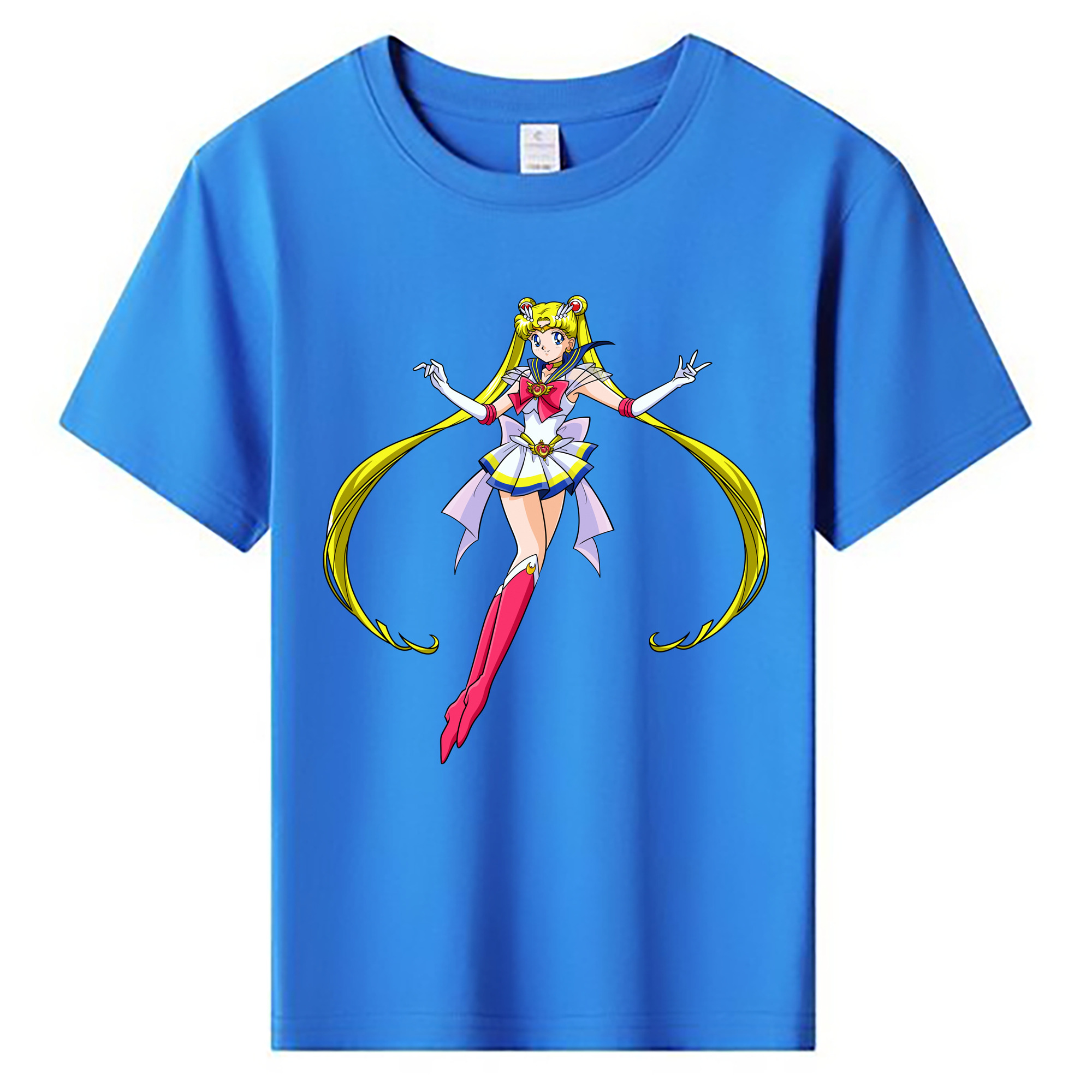 （画像用） 美少女戦士セーラームーン 月野 うさぎ つきの うさぎ Sailor Moon Tsukino Usagi 綿100％キッズTシャツ（フロントプリント）